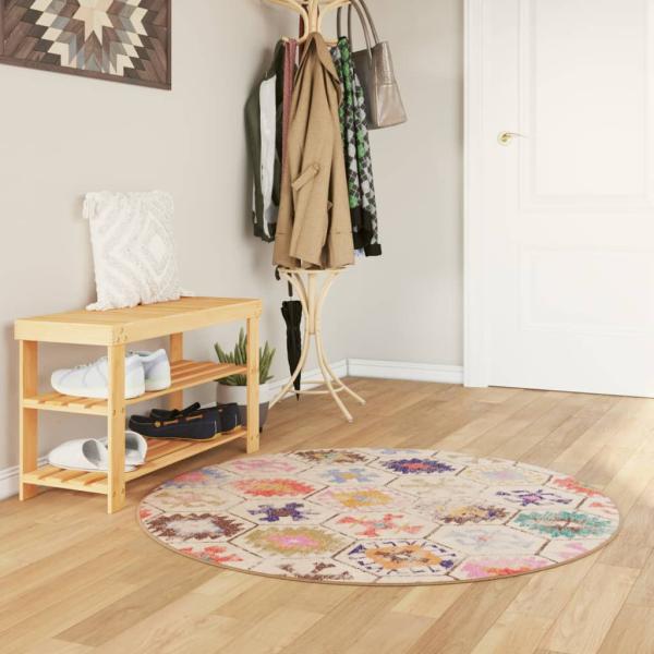 ARDEBO.de - Teppich Waschbar Mehrfarbig Ø 120 cm