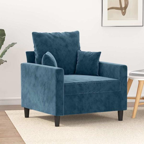 ARDEBO.de - Sessel Blau 60 cm Samt