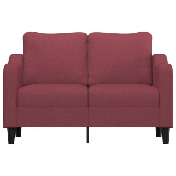 2-Sitzer-Sofa Weinrot 120 cm Stoff