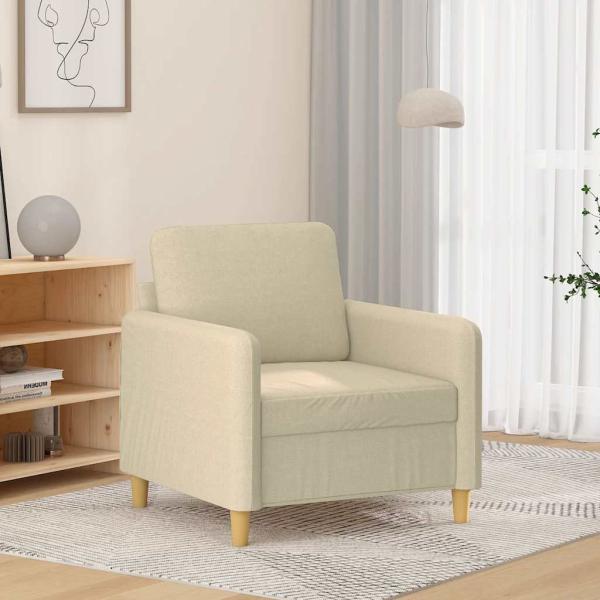 ARDEBO.de - Sessel Creme 60 cm Stoff