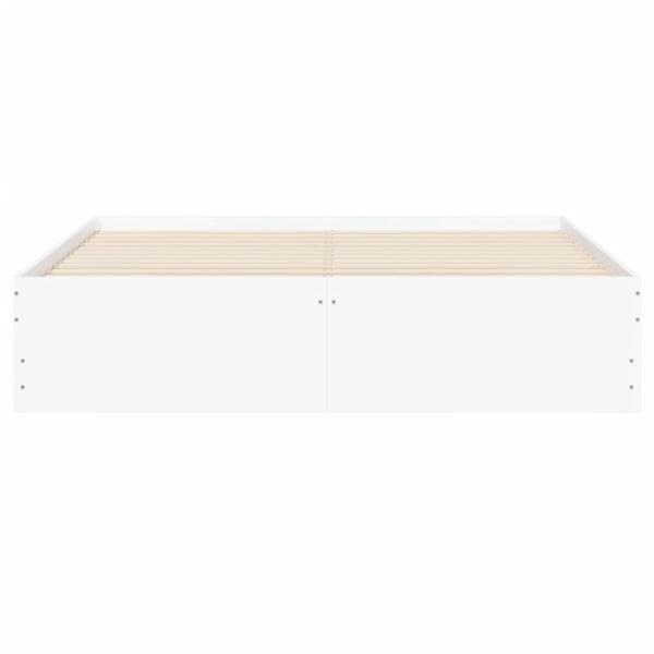Bettgestell mit Schubladen Weiß 140x200 cm Holzwerkstoff