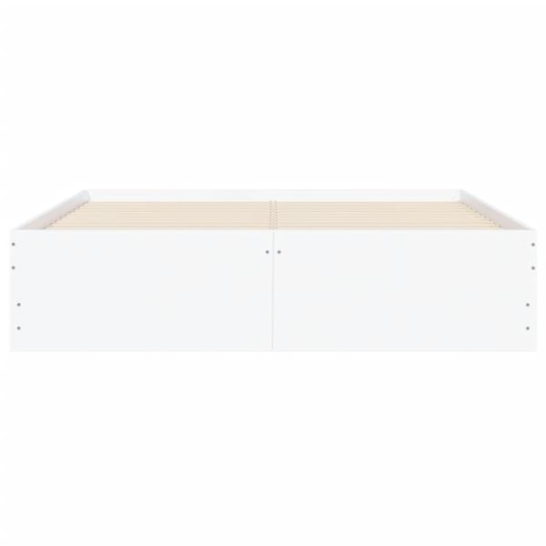 Bettgestell mit Schubladen Weiß 135 x 190 cm Holzwerkstoff
