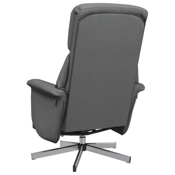 Massagesessel mit Fu?teil Dunkelgrau Stoff
