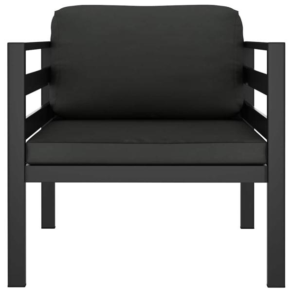 Einzelsofas 2 Stk. mit Kissen Aluminium Anthrazit