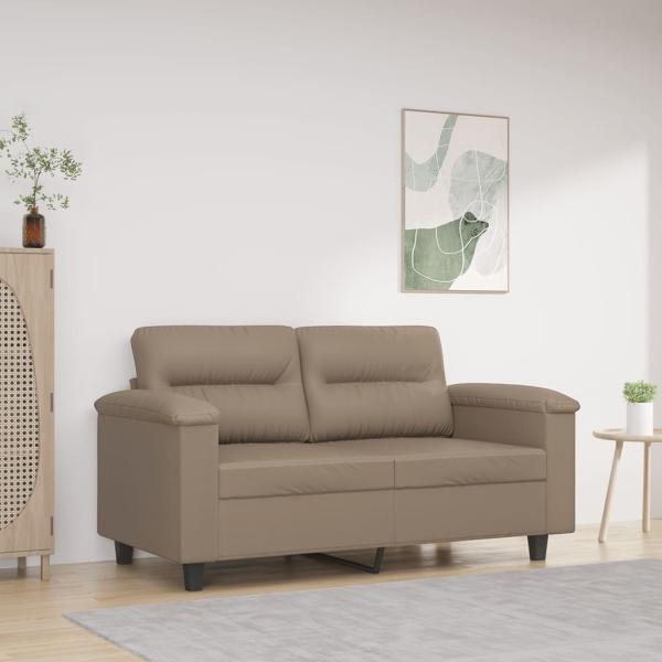 ARDEBO.de - 2-Sitzer-Sofa Cappuccino 120 cm Kunstleder