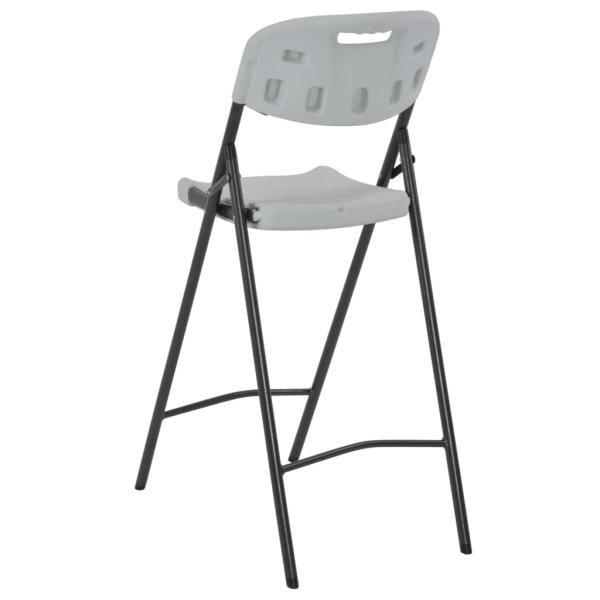 Klappbare Barst?hle 2 Stk. HDPE und Stahl Wei?