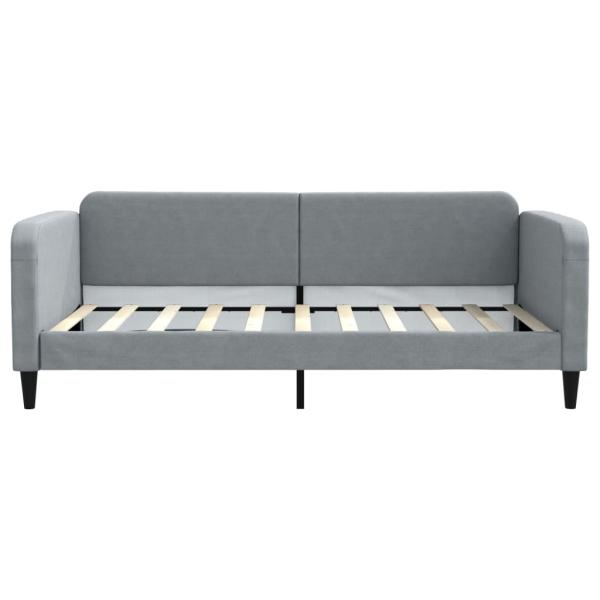 Tagesbett Hellgrau 100x190 cm Stoff