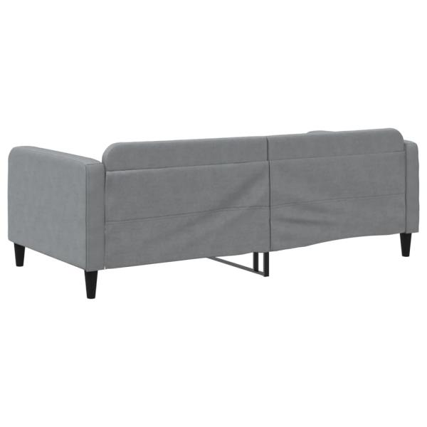 Tagesbett Hellgrau 100x190 cm Stoff