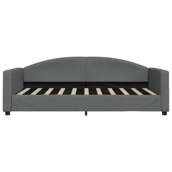 Tagesbett Dunkelgrau 100x190 cm Stoff