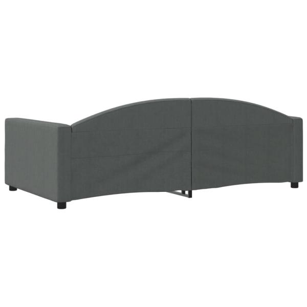Tagesbett Dunkelgrau 100x190 cm Stoff