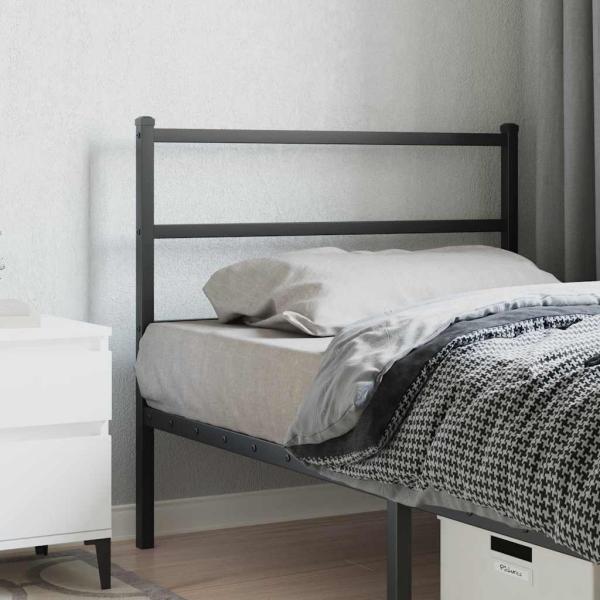 ARDEBO.de - Ersatz-Kopfteil Metall Schwarz 107 cm