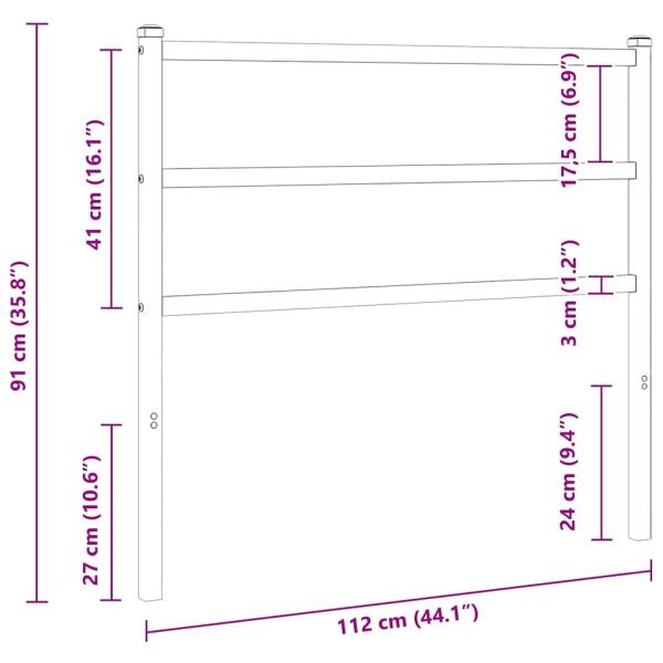 Ersatz-Kopfteil Metall Schwarz 107 cm
