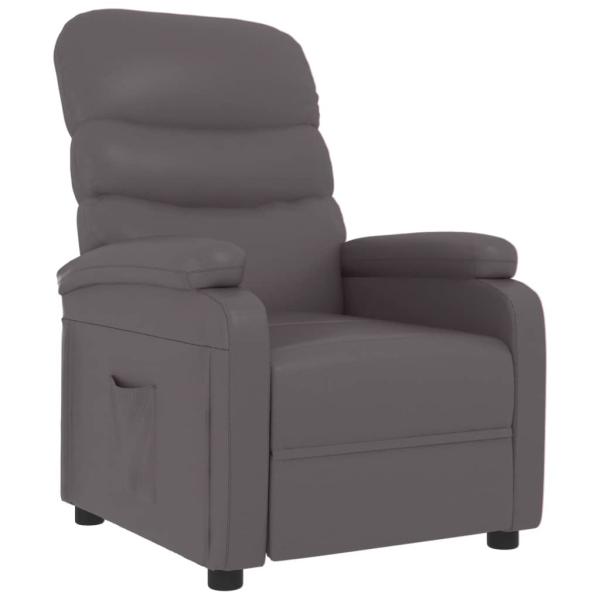 Relaxsessel Grau Kunstleder