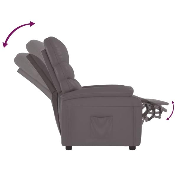 Relaxsessel Grau Kunstleder