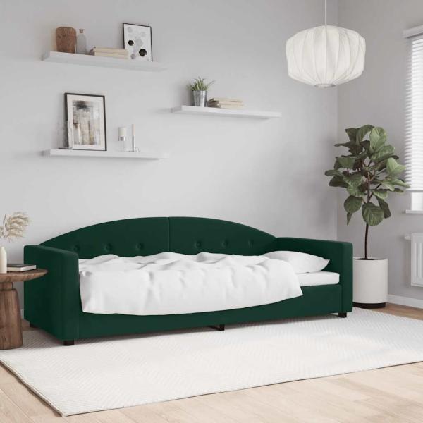ARDEBO.de - Tagesbett Dunkelgrün 80x200 cm Samt