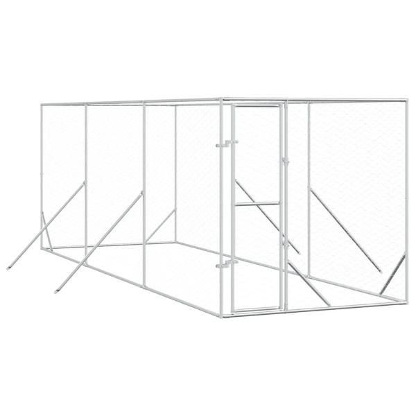 Outdoor-Hundezwinger Silbern 2x6x2 m Verzinkter Stahl
