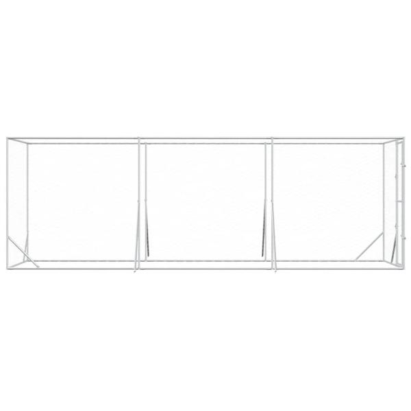 Outdoor-Hundezwinger Silbern 2x6x2 m Verzinkter Stahl