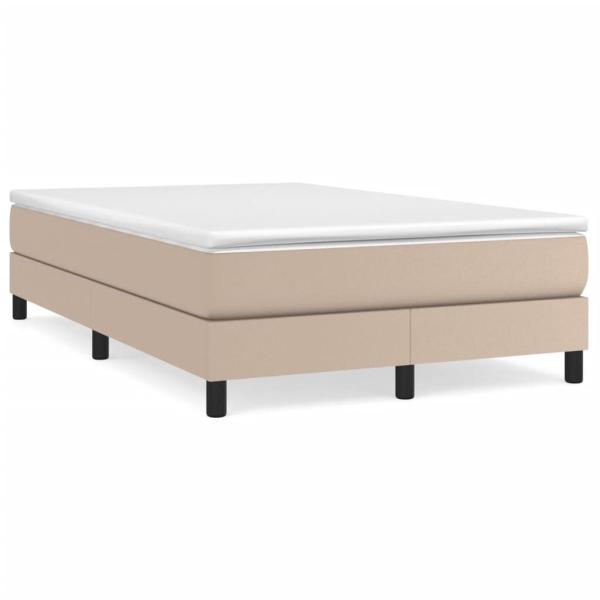 ARDEBO.de - Boxspringbett Matratze Cappuccino 120x190 cm Kunstleder