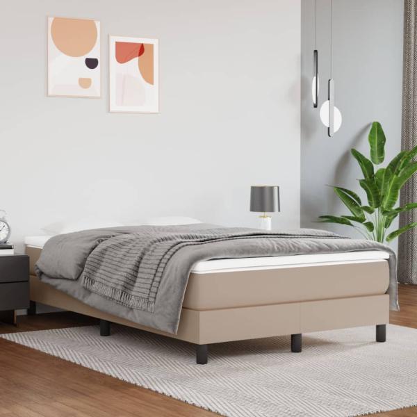 Boxspringbett Matratze Cappuccino 120x190 cm Kunstleder