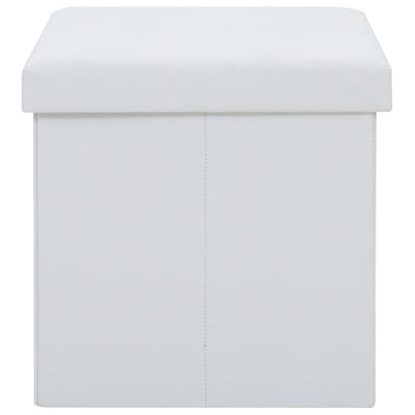 Hocker mit Stauraum 2 Stk. Wei? Kunstleder