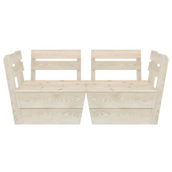 Garten-Palettensofa 2-Sitzer Impregniertes Fichtenholz