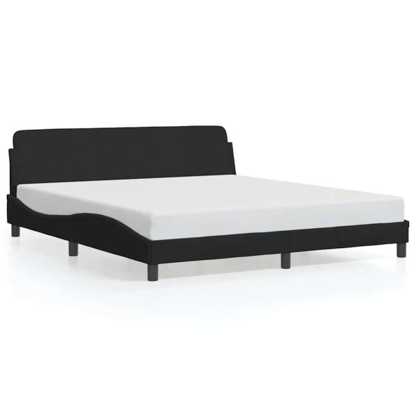 Bettgestell "Dover" Schwarz 183x213 cm Kunstleder