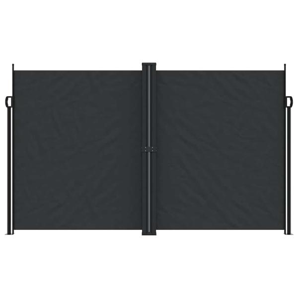 Seitenmarkise Ausziehbar Schwarz 200x1200 cm