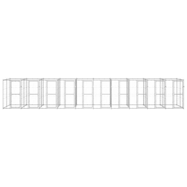 Outdoor-Hundezwinger Verzinkter Stahl 24,2 m²