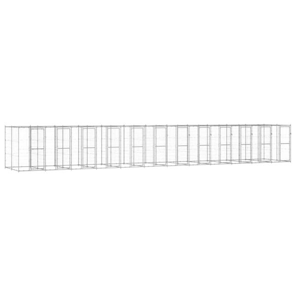 ARDEBO.de - Outdoor-Hundezwinger Verzinkter Stahl 29,04 m²