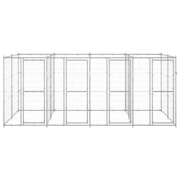 Outdoor-Hundezwinger Verzinkter Stahl 9,68 m²
