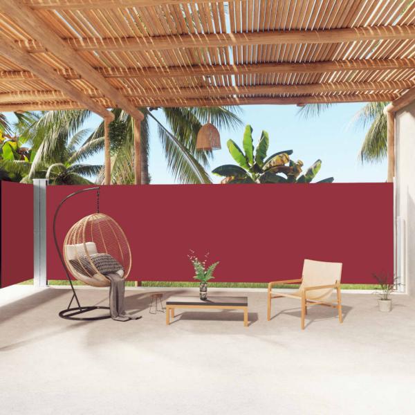 ARDEBO.de - Seitenmarkise Ausziehbar Rot 180x1000 cm
