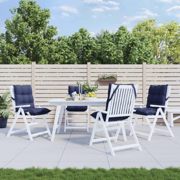 ARDEBO.de - Niedriglehner-Auflagen 4 Stk. Marineblau Oxford-Gewebe