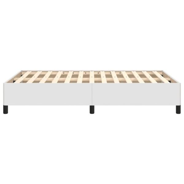 Bettgestell ohne Matratze Weiß 120x190 cm Kunstleder