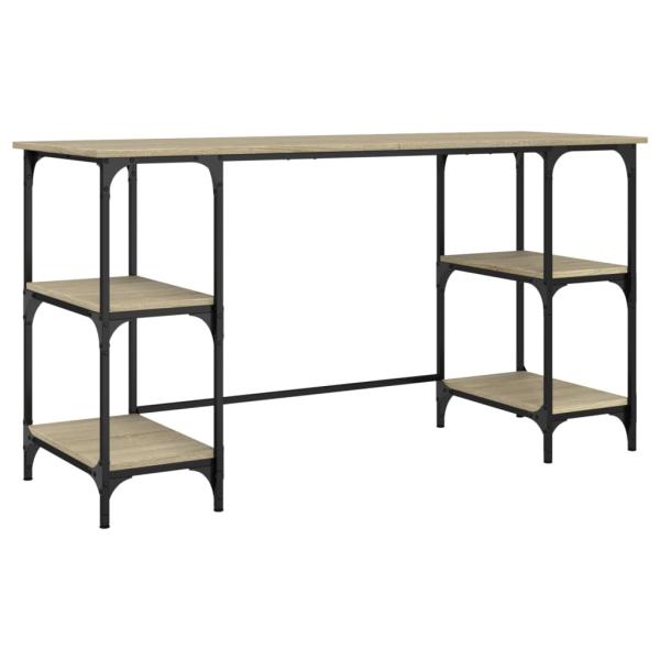 Schreibtisch Sonoma-Eiche 140x50x75 cm Metall Holzwerkstoff