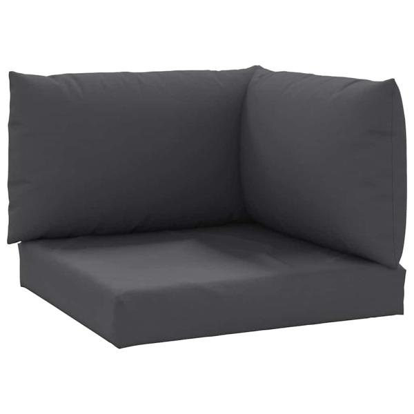 Palettenkissen 3-tlg. Anthrazit Oxford-Gewebe