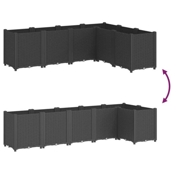 Pflanzkübel Schwarz 160x120x53 cm PP