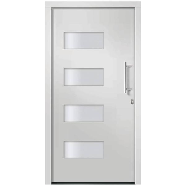 Haustür Aluminium und PVC Weiß 100x210 cm