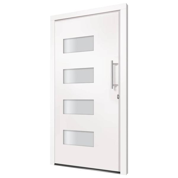 Haustür Aluminium und PVC Weiß 100x210 cm