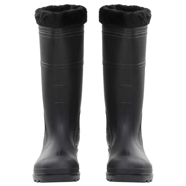 Gummistiefel mit Herausnehmbarem Innenfutter Schwarz Gr. 46 PVC