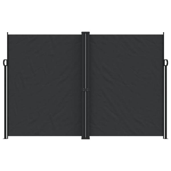 Seitenmarkise Ausziehbar Schwarz 220x600 cm