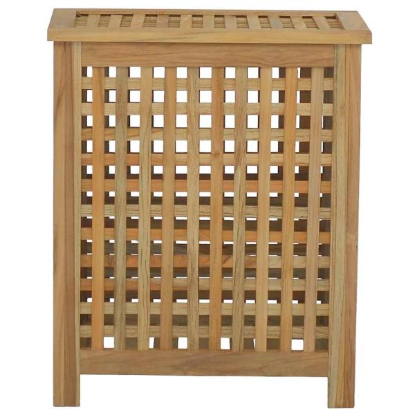 Wäschebehälter 50x35x60 cm Massivholz Teak
