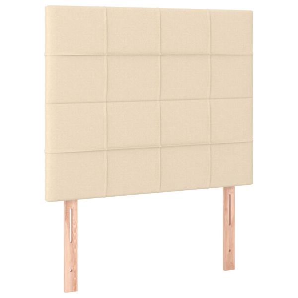 Boxspringbett mit Matratze & LED Creme 120x190 cm Stoff
