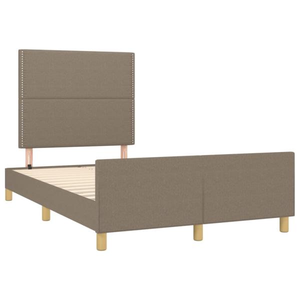 Bettgestell ohne Matratze Taupe 120x190 cm Stoff