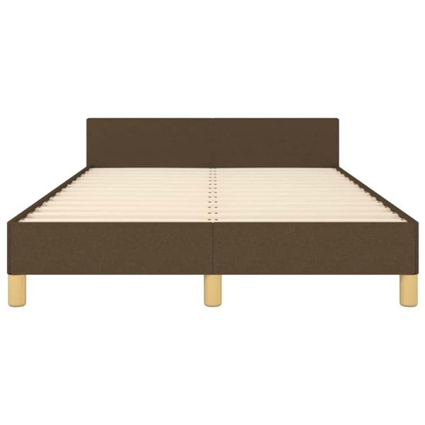 Bettgestell ohne Matratze Dunkelbraun 120x190 cm Stoff