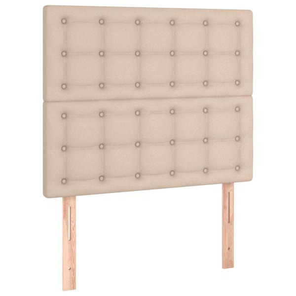 Bettgestell ohne Matratze Cappuccino 120x190cm Kunstleder