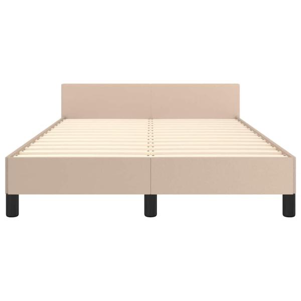 Bettgestell ohne Matratze Cappuccino 120x190cm Kunstleder