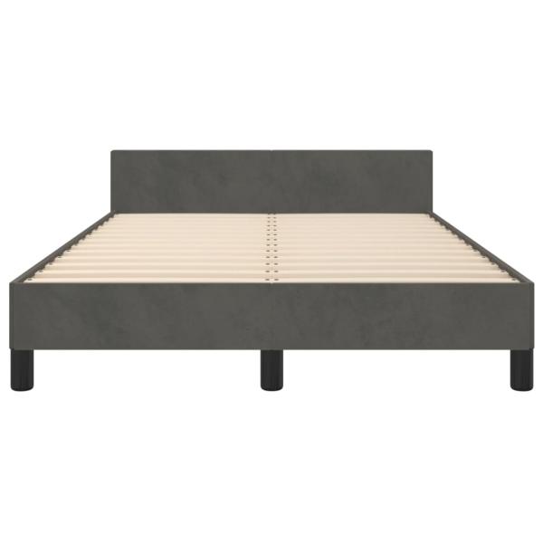 Bettgestell ohne Matratze Dunkelgrau 120x190 cm Samt