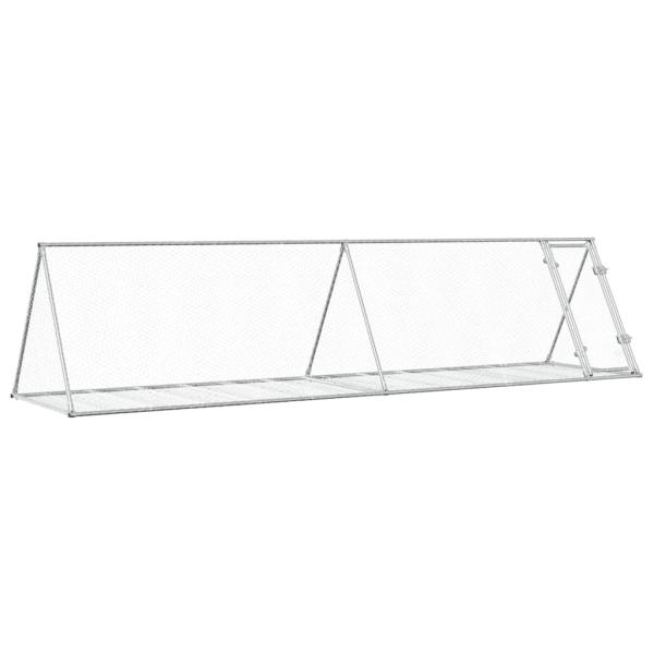 Hasenstall Silbern 400x105x91 cm Verzinkter Stahl