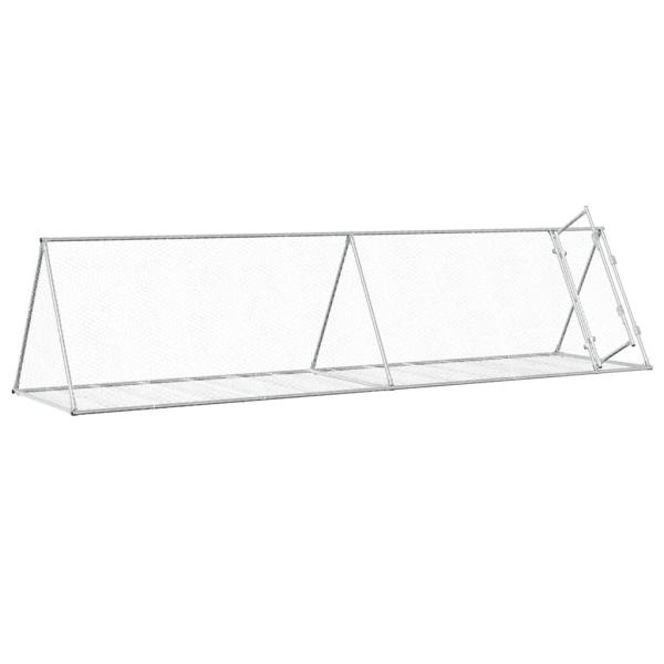 Hasenstall Silbern 400x105x91 cm Verzinkter Stahl