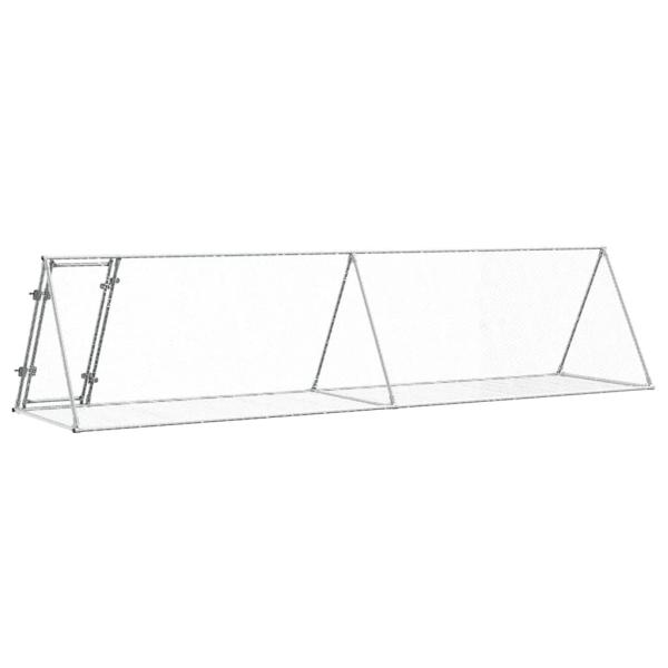 Hasenstall Silbern 400x105x91 cm Verzinkter Stahl